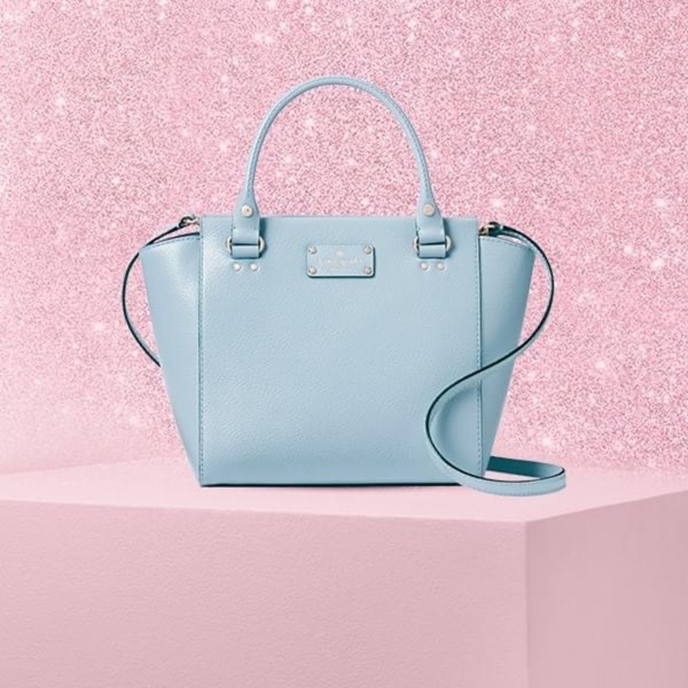 Kate Spade Small Camryn Wellesley Blue Dawn Crossbody Handbag